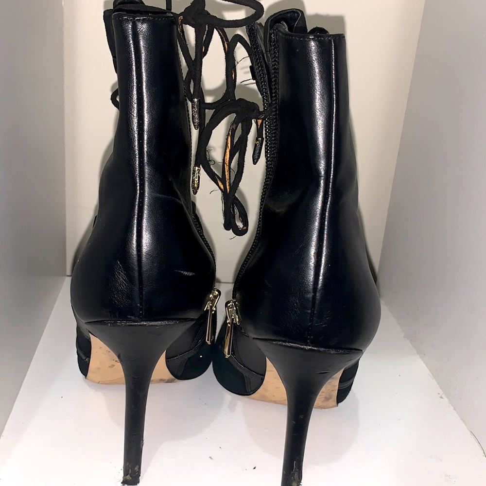 Black heel booties